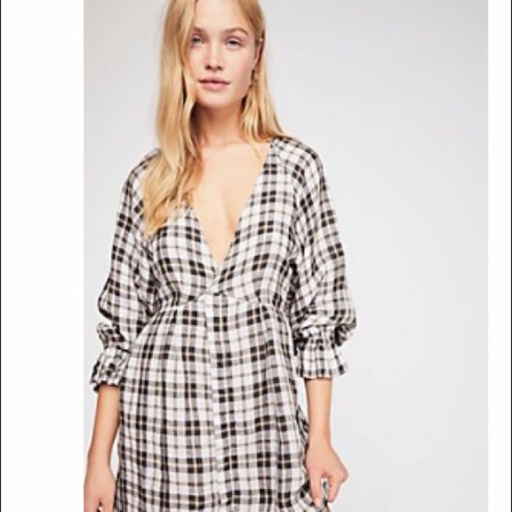 Sofiya Plaid Babydoll Tunic